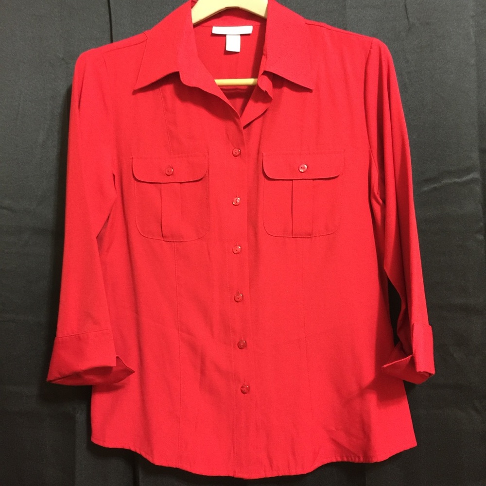 Beautiful Red button down Blouse